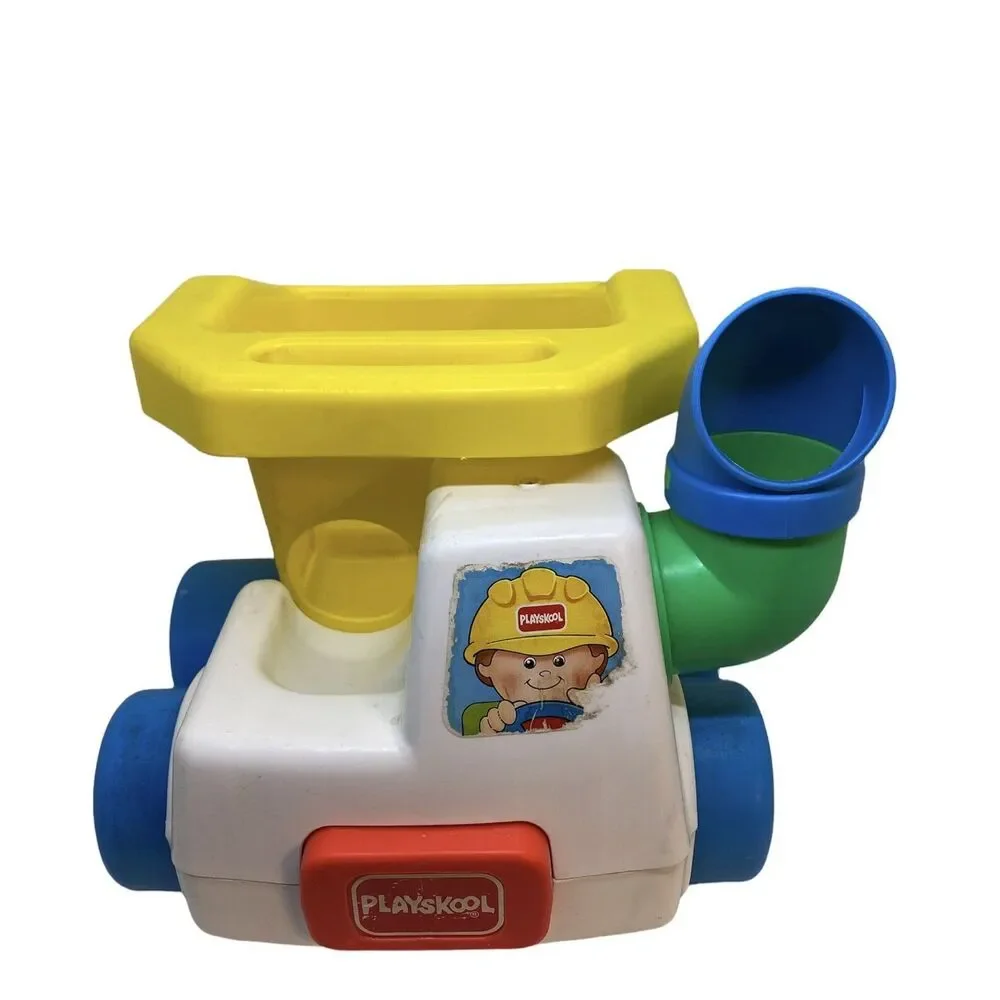 Playskool Toy Dump Truck Yellow Bed Kids Boys Girls Toddler Play vintage